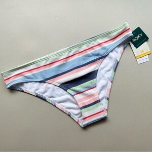 Roxy Bikini Bottoms Womens XL Stripe Multicolor New Swimwear